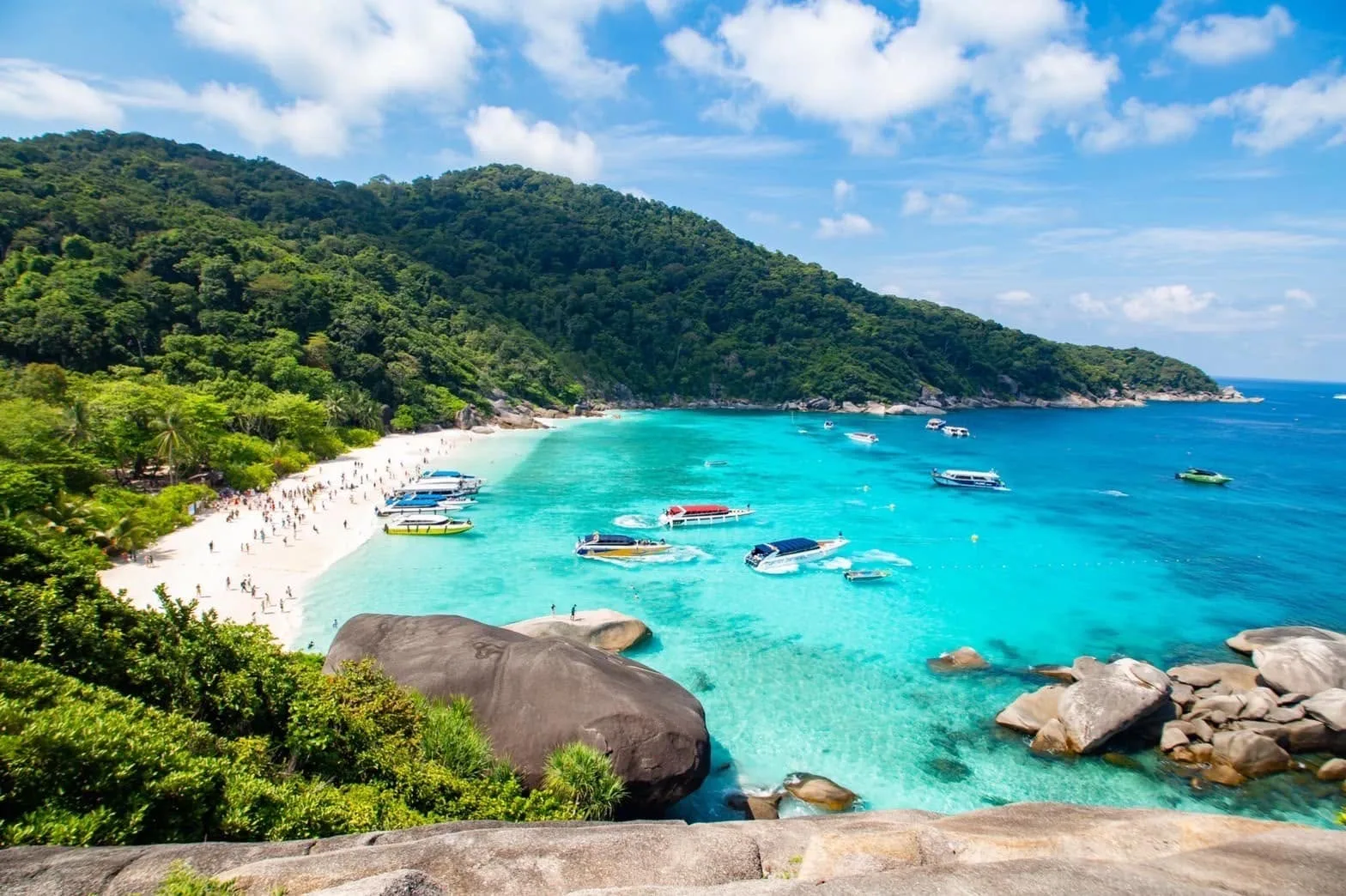 The famous beach and rocks of Similan