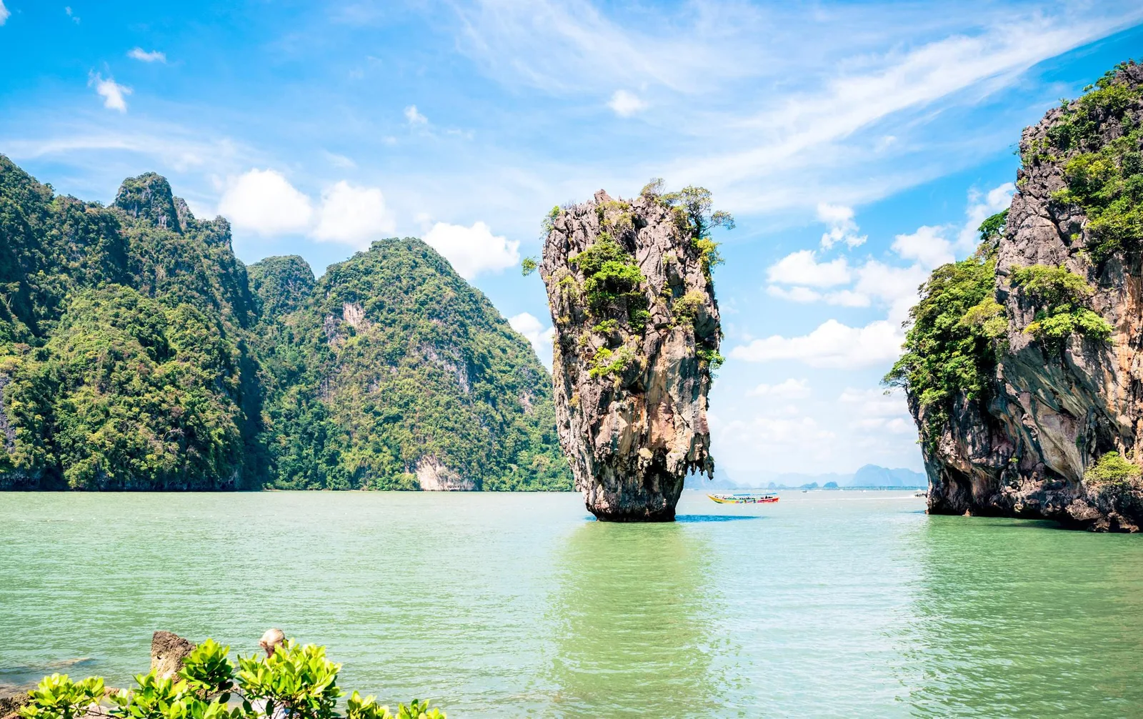Koh Tapu rock on a clear day