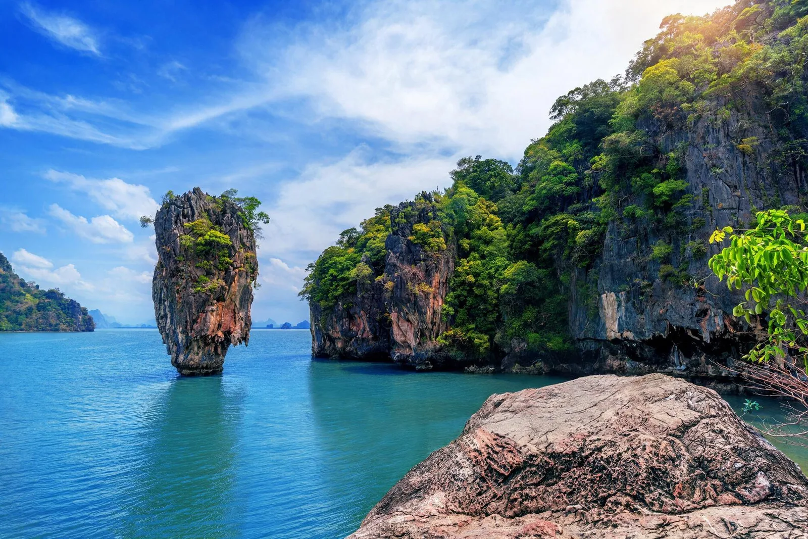 Koh Tapu rock among the cliffs