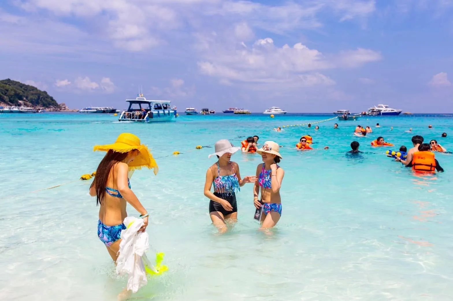 Snorkeling off the beach at the Similan Islands