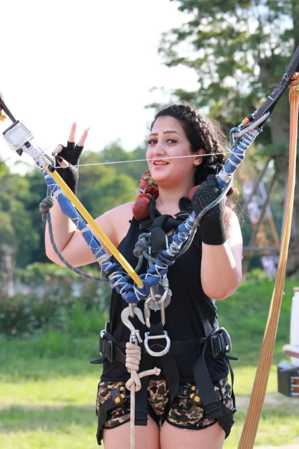 התכוננות לקפיצה ברתמת הבאנגי